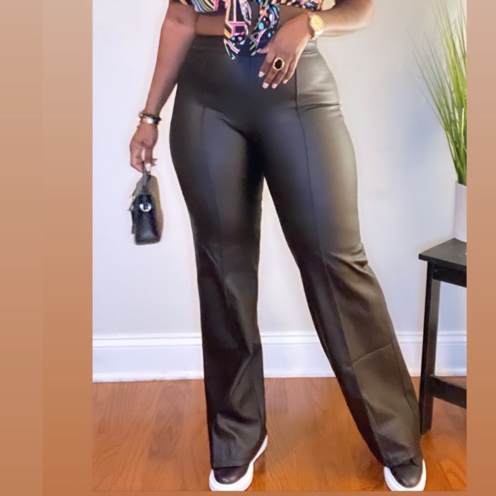 Black leather pants